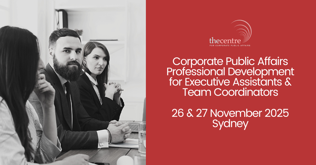 Professional Development Module for Executive Assistants and Team Coordinators working in Corporate Public Affairs