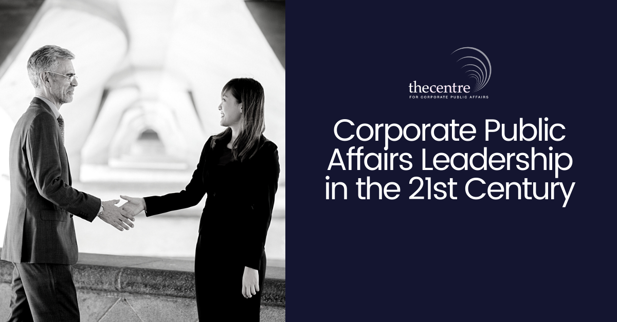 Corporate Public Affairs Leadership in the 21st Century 2022