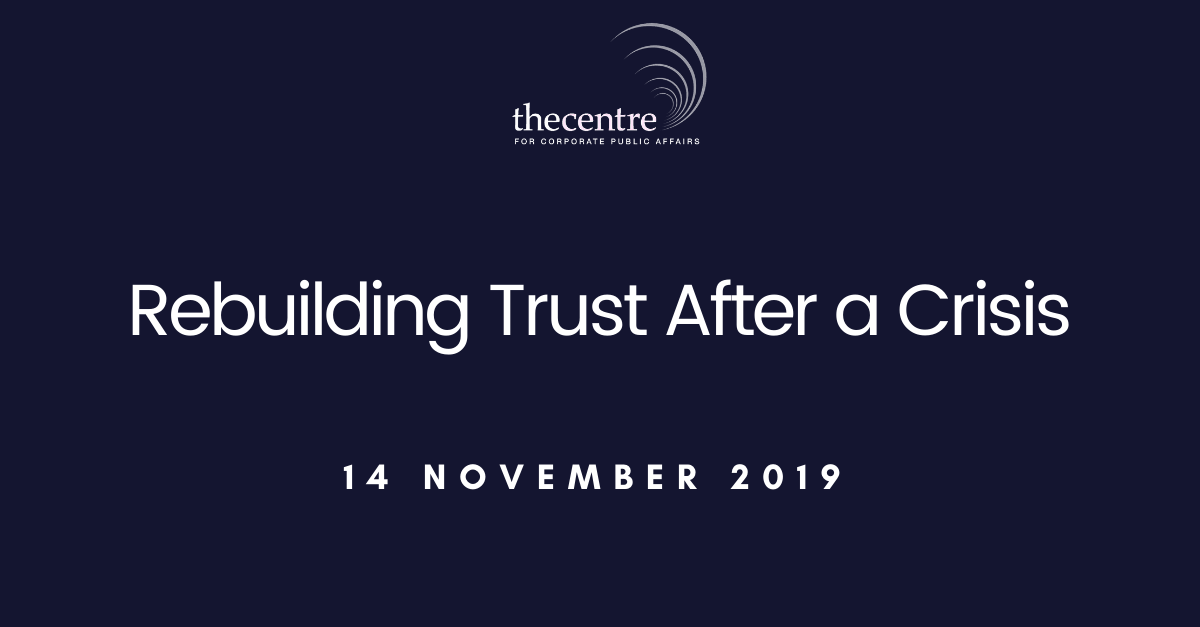 Rebuilding trust following a crisis