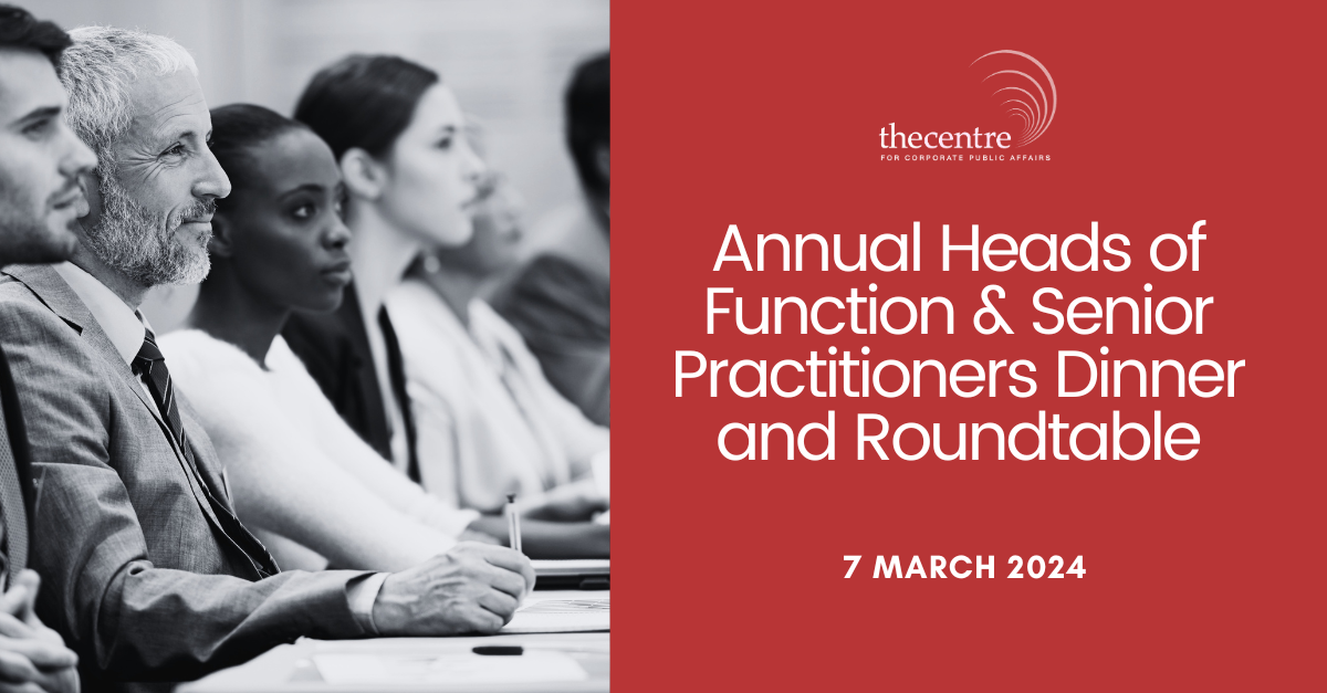 2024 Heads of Function and Senior Practitioners Dinner and Roundtable